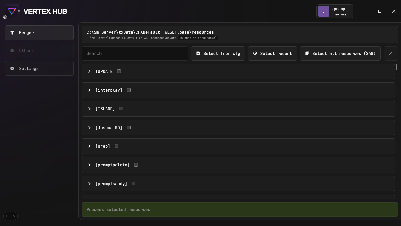 Vertex Hub Interface